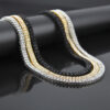 Alloy Diamond 2 Row Hip Hop Necklace - Image 3