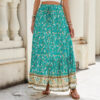 Women's Rayon Printed Breasted Split Skirt Seaside Holiday Beach Skirt - Image 2
