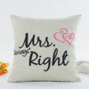 Linen valentine couple hugging pillowcase - Image 4