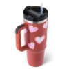 40 Oz Tumbler With Handle Straw Insulated, Stainless Steel Spill Proof Vacuum Coffee Cup Tumbler With Lid Tapered Mug Gifts For Valentine Lover Suitable For Car Gym Office Travel - Image 5