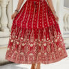 Women's Rayon Printed Stitching Skirt Wide Hem Beach Dress - Image 6