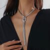 Fashion Simple Long Snake Bone Chain Necklace - Image 2
