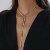 Fashion Simple Long Snake Bone Chain Necklace - Image 6