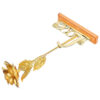 24K Gold Foil Flower Artificial Rose Valentine Day Romantic Gift for Home Table Decor(Golden) - Image 7