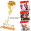 24K Gold Foil Flower Artificial Rose Valentine Day Romantic Gift for Home Table Decor(Golden) - Image 10