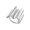 Irregular Titanium Steel Ring With Water Droplet Knot Opening - Image 9